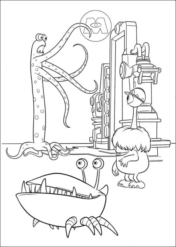 Print Monsters University kleurplaat
